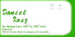 daniel kosz business card